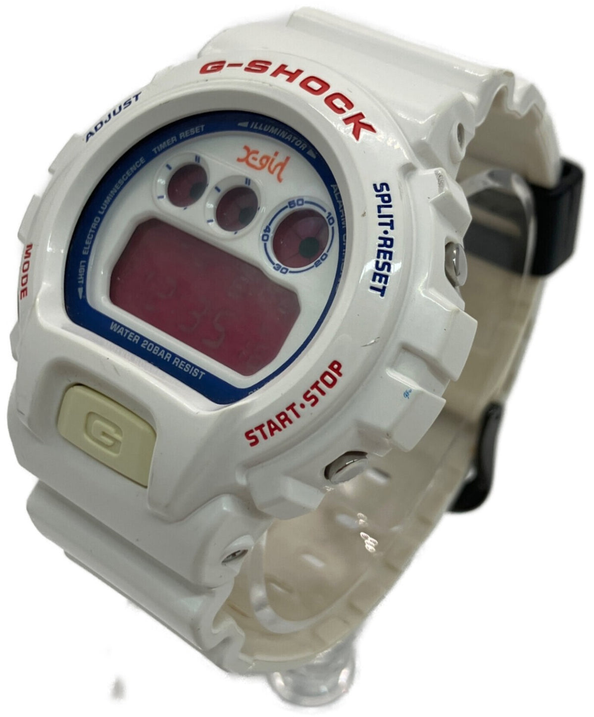 CASIO G-SHOCK DW-6900FS X-girl Womens Digital Watch White Resin Band 49mm Case
