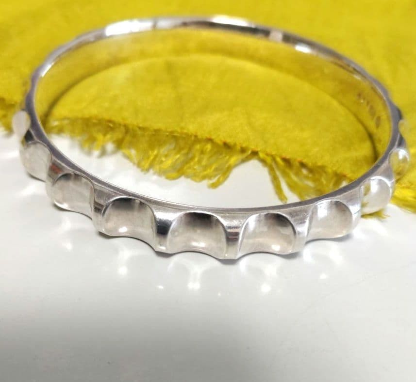 Vintage Rare Georg Jensen # 160 Sterling Silver 925 Bangle Bracelet Nanna Ditzel