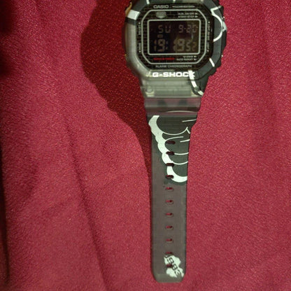 CASIO G-SHOCK DW-5000SS Digital Watch Brick Pattern Clear Black Resin Tin Case