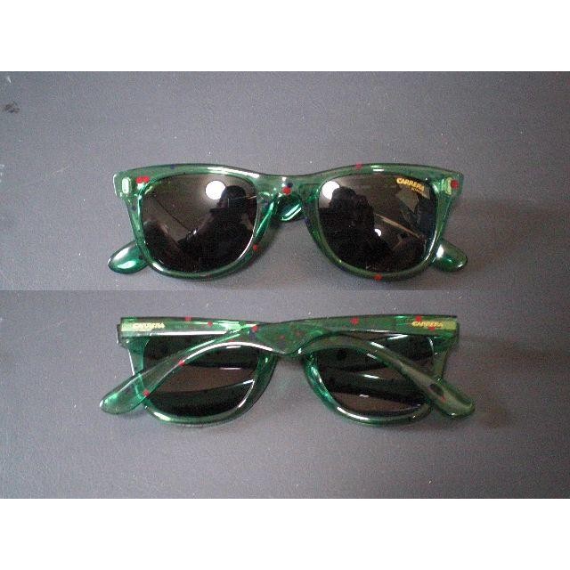 Carrera 5447 Ultrasight Vintage Sunglasses Clear Green Frame Paint Splatter Used