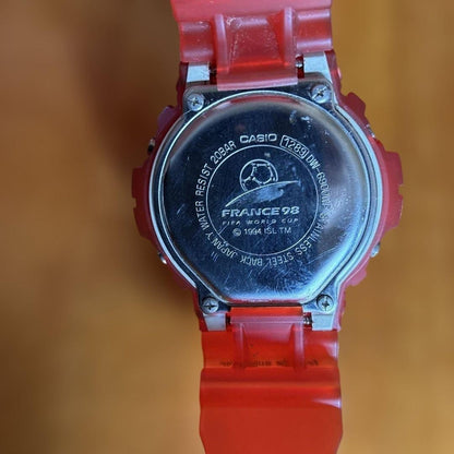 CASIO G-SHOCK DW-6900WF France 98 World Cup Red Triple Eye Mens Watch Skeleton
