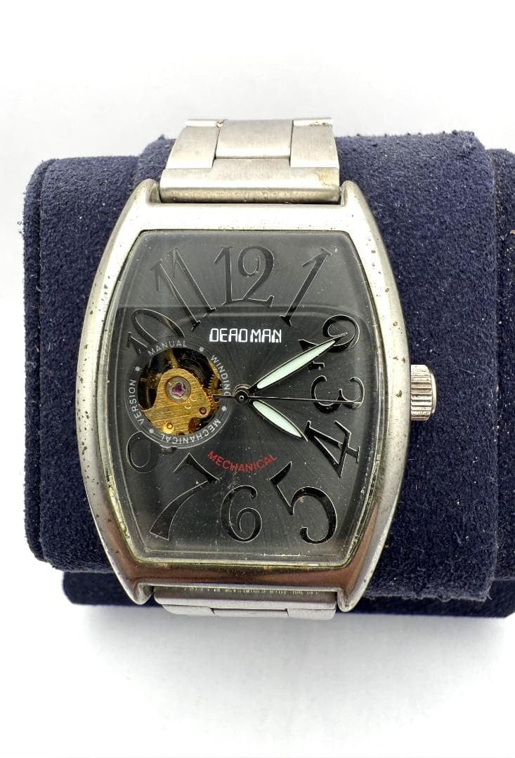 Vintage Deadman Skeleton Japan Made Men Quartz Watch Used