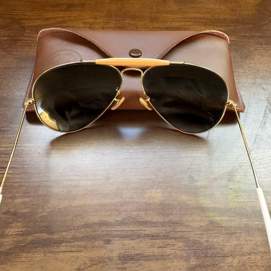 Ray-Ban Bausch Lomb Brow Bar Double Mirror Sunglasses 80s 90s USA Made Vintage