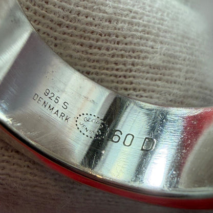 Excellent Georg Jensen # 60D Sterling Silver 925 Ring Size 51 US 5.5