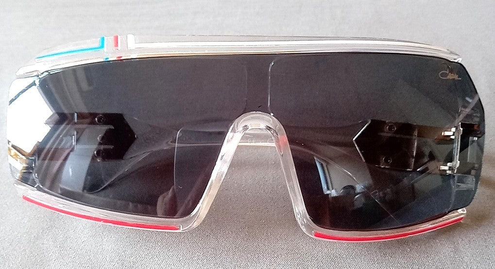 CAZAL MOD 858 135 Sunglasses Clear Frame Gray Lens New Unused Germany Made