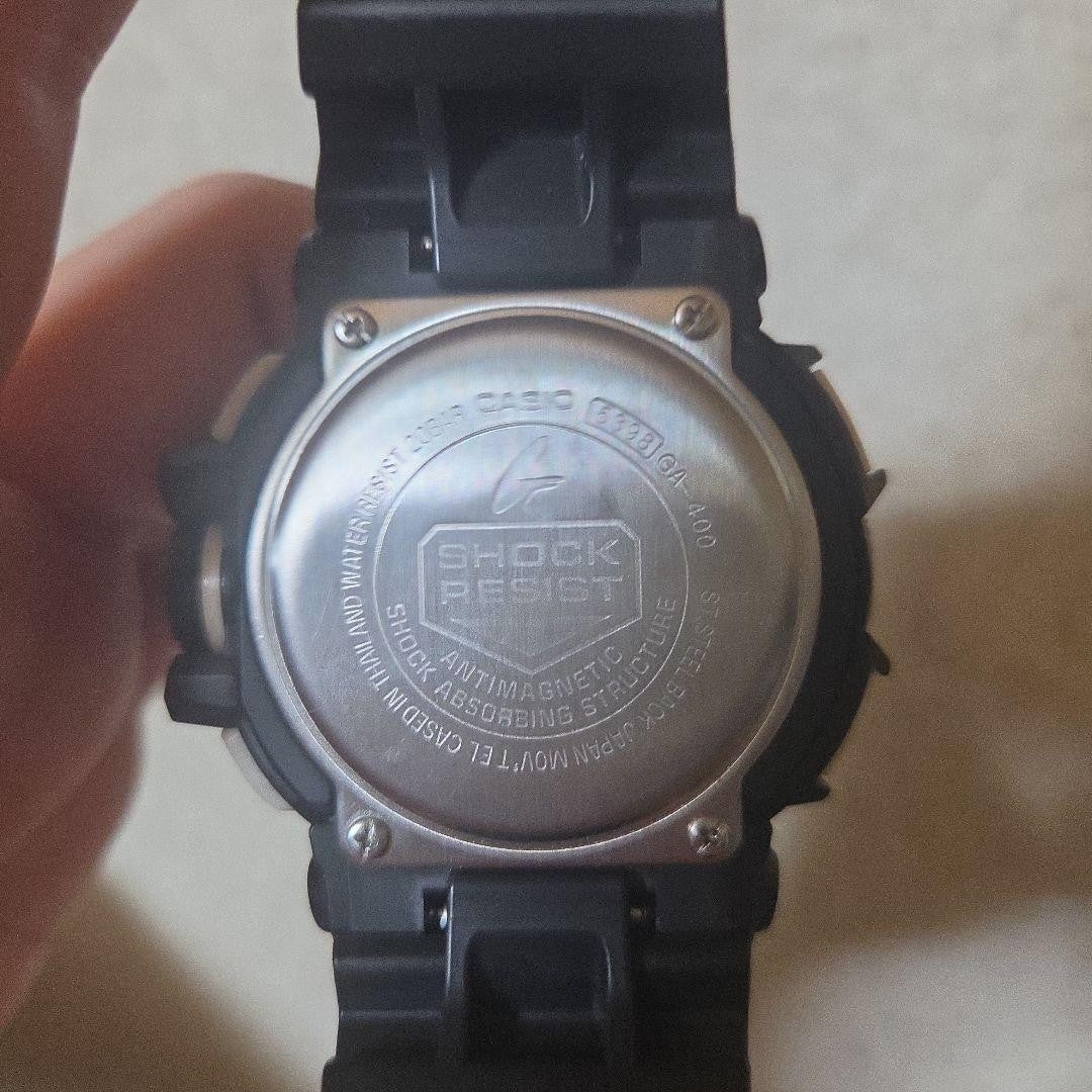 CASIO G-SHOCK GA-400 Mens Analog Digital Watch Black White Resin Shock Resist
