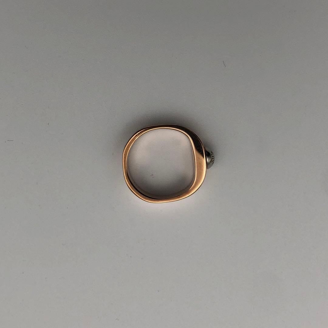 LOUIS VUITTON M00217 Nanogram Ring Pink Gold Metal Monogram Size S US 5 Auth