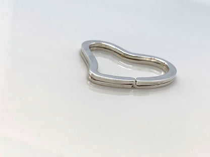 Tiffany & Co. Silver 925 Open Heart Key Ring Key Holder Key Charm Elsa Peretti