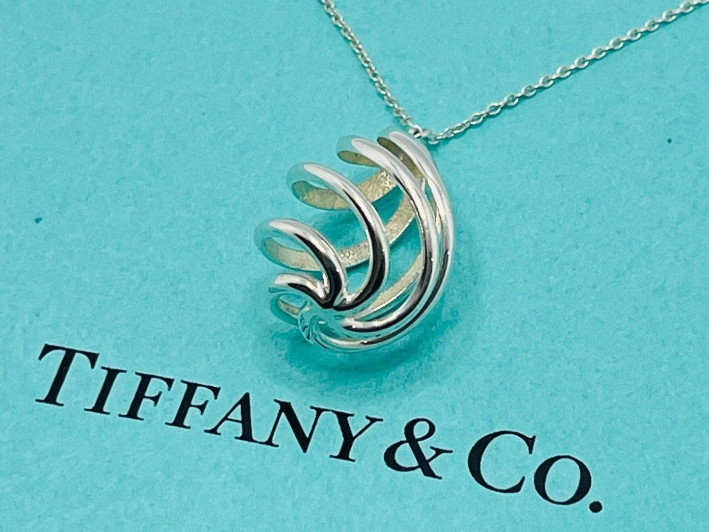 Tiffany & Co Sterling Silver 925 Venice Luce Drop Pendant Necklace Used Japan