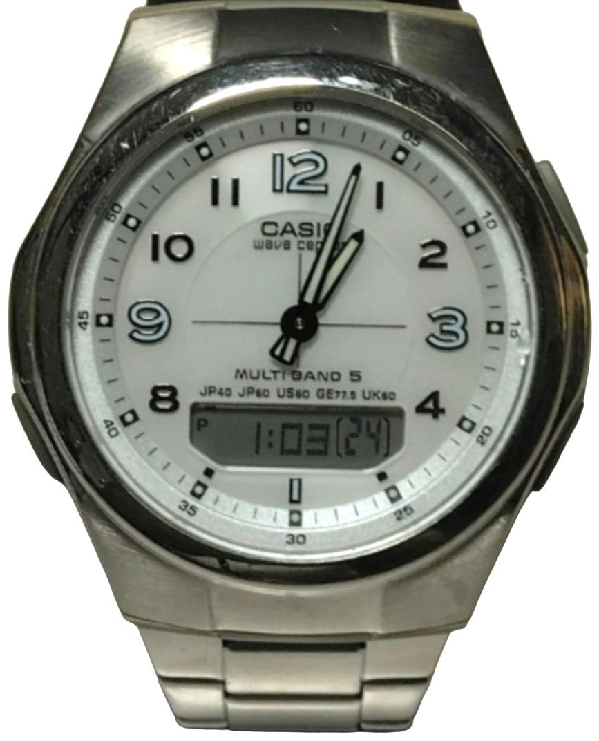 CASIO Waveceptor WVA-M480D-7AJF Tough Solar Multi Band 5 Mens Watch White Dial