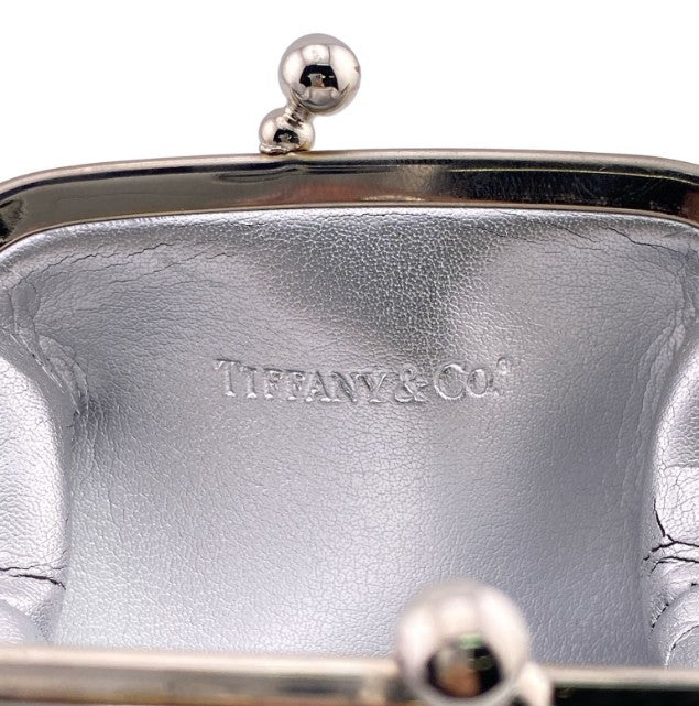 Tiffany & Co Light Green Mini Compact Wallet Clasp-top Coin Purse