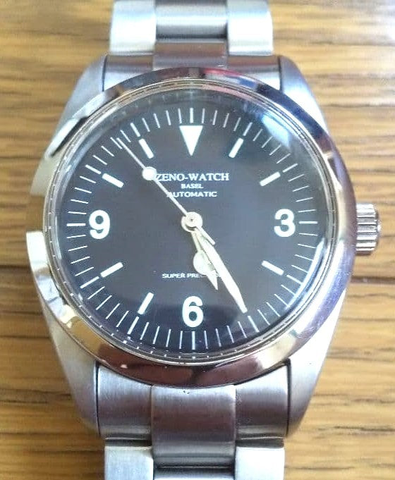 ZENO-WATCH BASEL ZN-001 Military Automatic Watch Black Dial Stainless Steel Swis