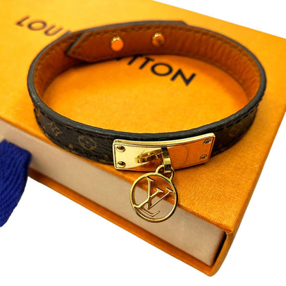 Excellent LOUIS VUITTON Logomania Bracelet LV Circle M4150 Used Japan Authentic