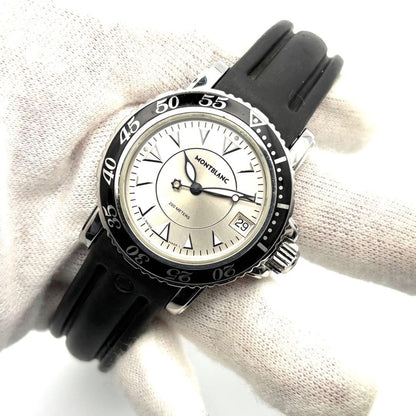 Montblanc 7036 Diver Date Meisterstück Quartz Analog Watch Men Overhauled