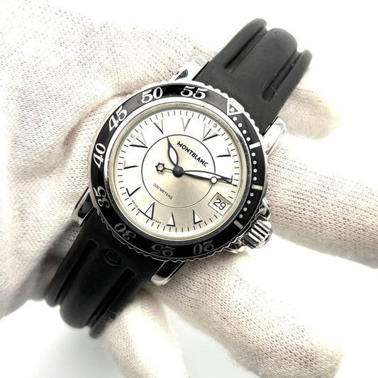 Montblanc 7036 Diver Date Meisterstück Quartz Analog Watch Men Overhauled