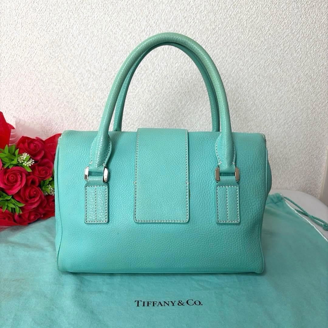 Tiffany & Co Manhattan Satchel Tiffany Blue Calf Leather Handbag Silver Hardware