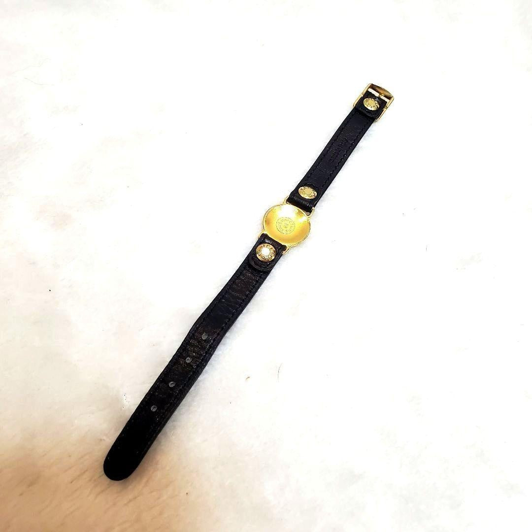Celine Leather Bracelet Bangle Gold Hardware L 21cm 8.2in Excellent