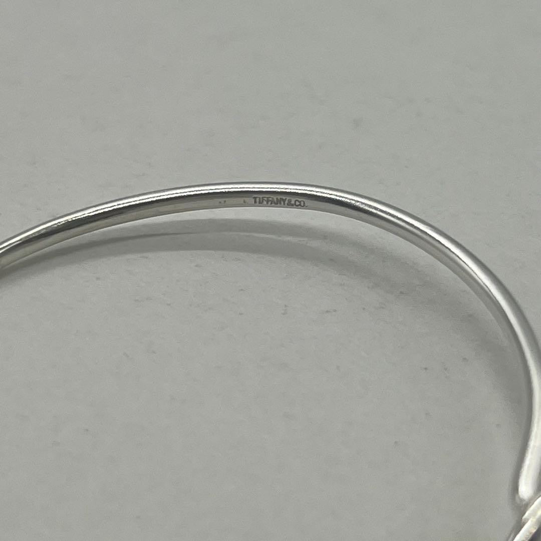 Tiffany&Co. Auth Love Knot Hook Eye Bangle 925 Silver 18K YG 750 Combo 16cm 6.3"