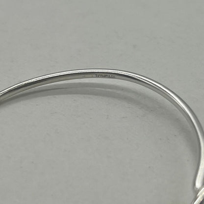Tiffany&Co. Auth Love Knot Hook Eye Bangle 925 Silver 18K YG 750 Combo 16cm 6.3"