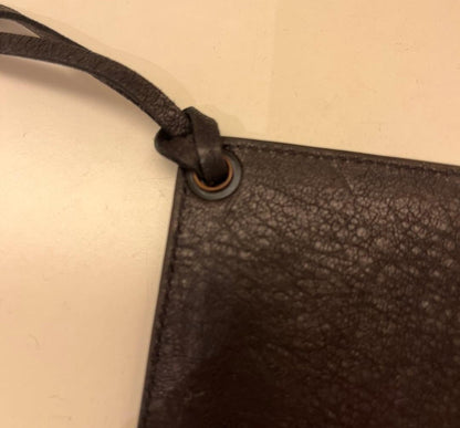Balenciaga Mirror Leather Bag Charm Accessory Black Unused Strap Pouch