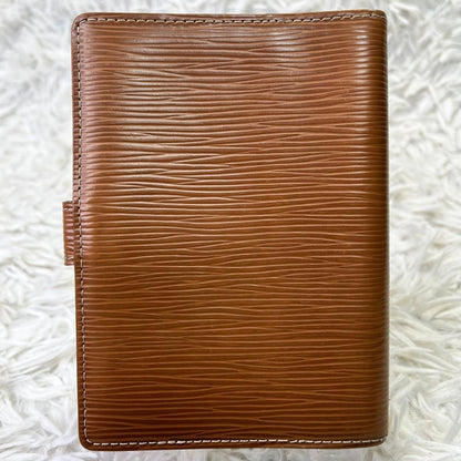 Louis Vuitton Epi Leather Agenda Cover Light Brown Notebook Organizer 6-Ring