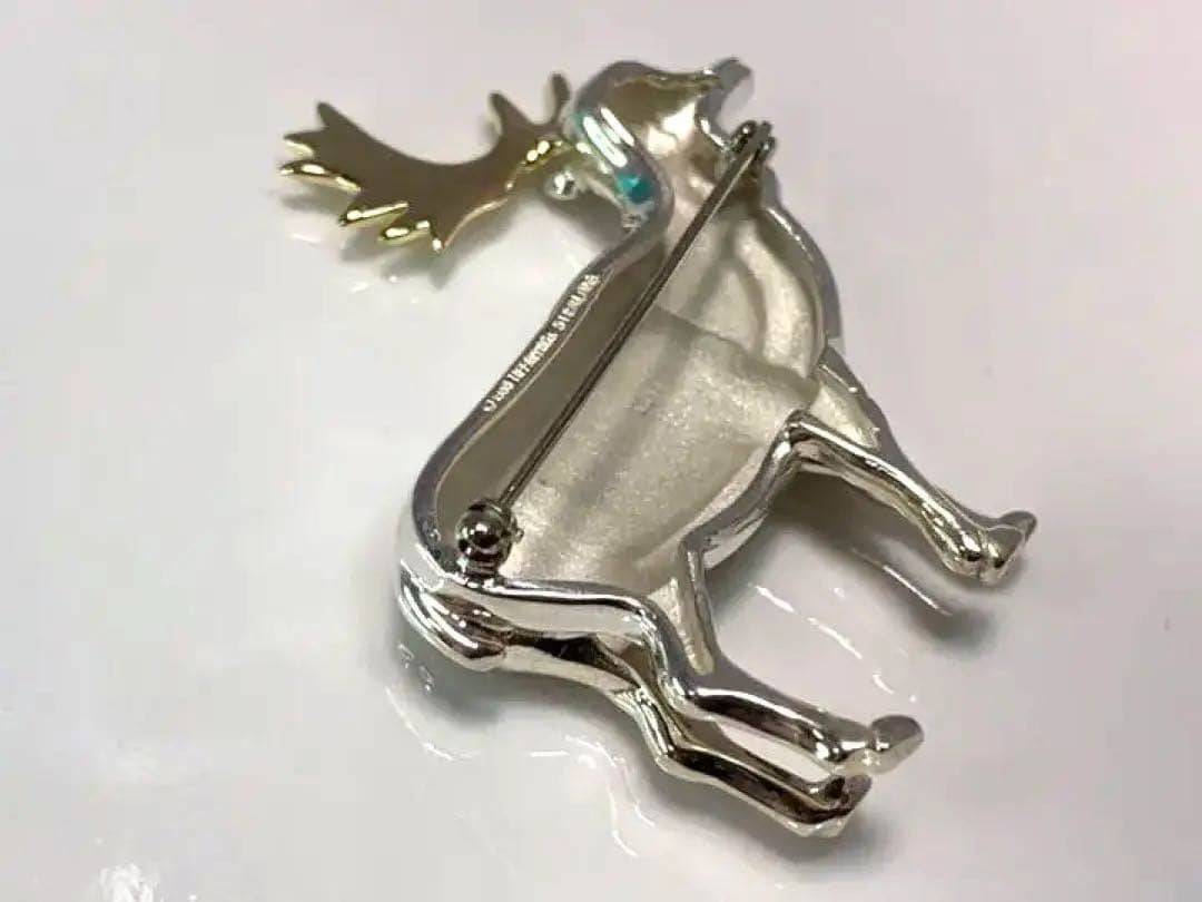 Vintage Tiffany & Co Deer 1988 Sterling Silver 925 x Gold 750 Brooch Used Rare