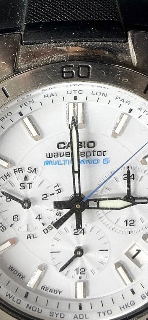 CASIO Wave Ceptor WVQ-M410-7AJF Solar Radio Watch White Dial Multiband 6 Mens