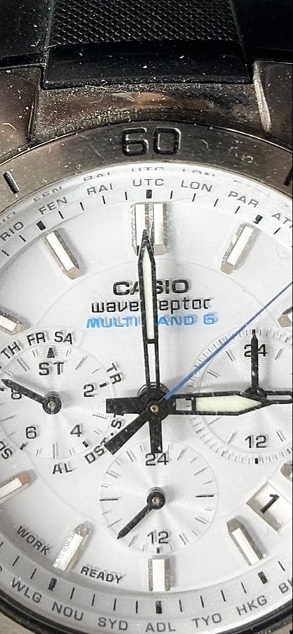 CASIO Wave Ceptor WVQ-M410-7AJF Solar Radio Watch White Dial Multiband 6 Mens