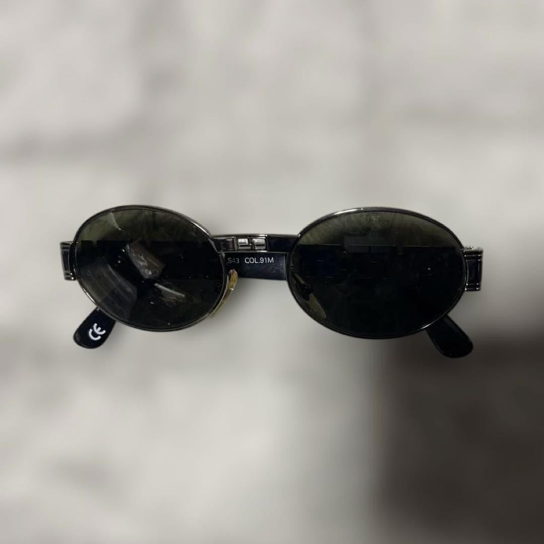Gianni Versace Authentic VTG S43 91M Sunglasses Medusa Greca Italy Made Used