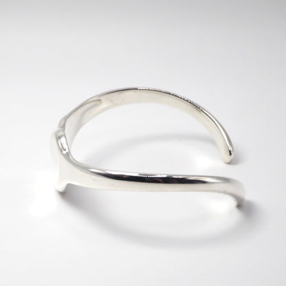 Tiffany & Co Sterling Silver 925  Full Heart Cuff Bracelet Elsa Peretti 6.7in