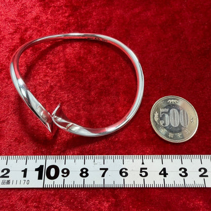 Excellent Georg Jensen Sterling Silver 925 Twist Cuff Bangle Bracelet L19cm 7.5"