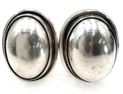 Georg Jensen Round Dome Cufflinks Sterling Silver 925 Denmark Men's Vintage