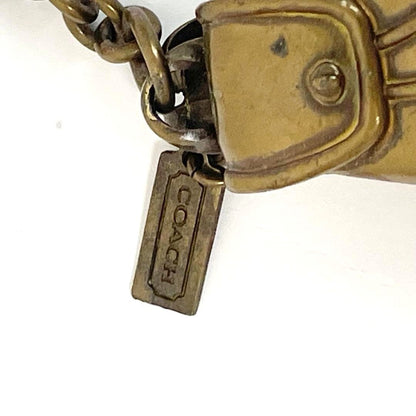 COACH Old Coach Backpack Turnlock Keychain Keyring Brass Bag Charm Vintage USA