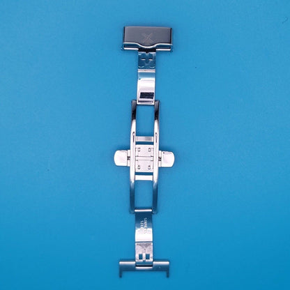 MUHLE GLASHUTTE 16mm Silver Tone Butterfly Buckle Used