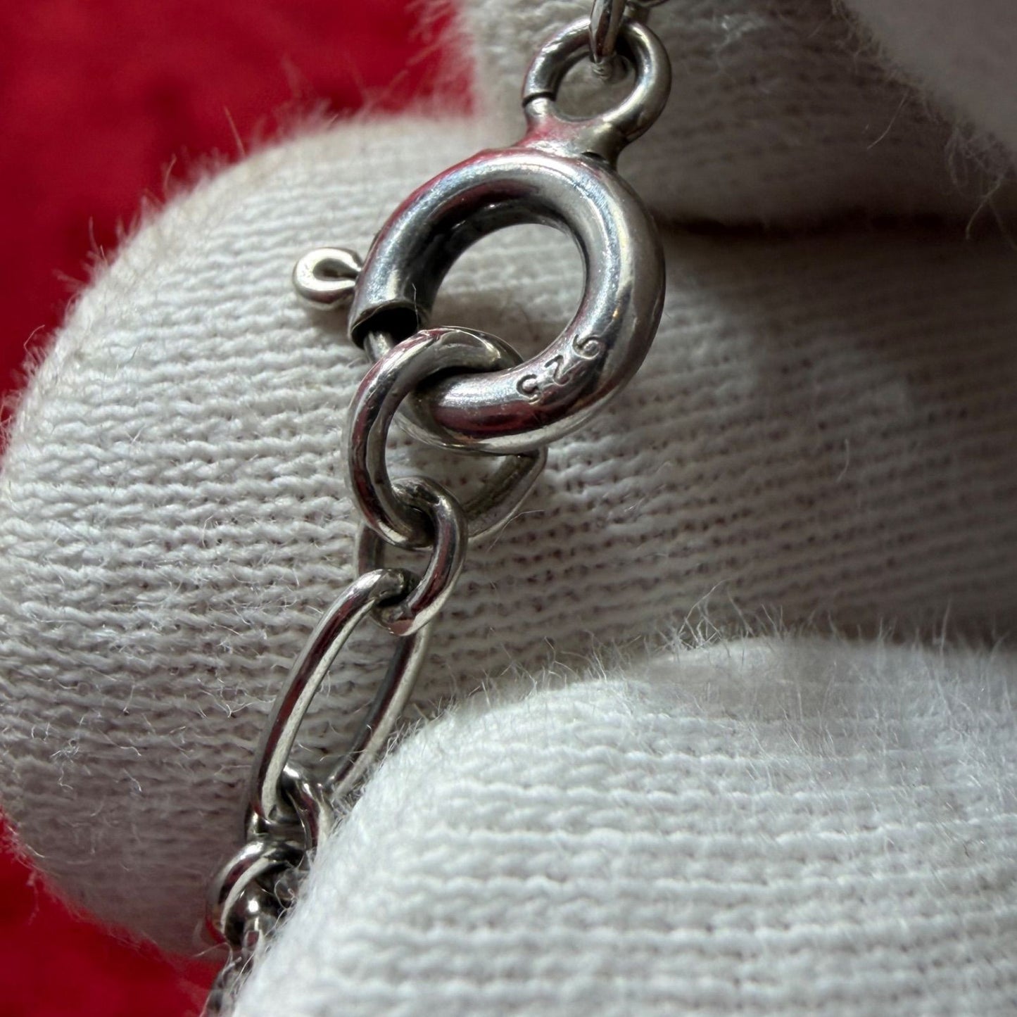 Georg Jensen Sterling Silver 925 Figaro Chain Necklace L 45.5cm 18in Excellent