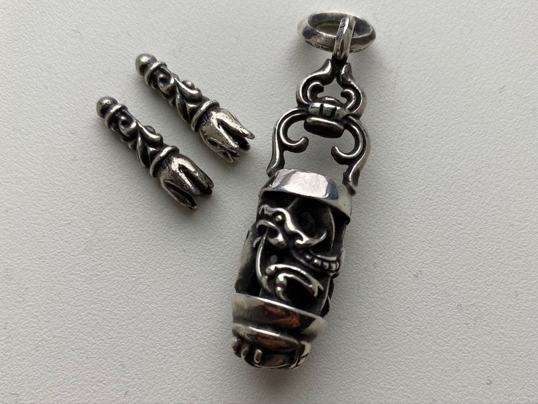 Chrome Hearts Authentic Celtic Roller 925 Pendant Keyring Parts 8cm 3.1" 24.83g