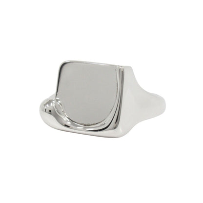 Excellent Tiffany & Co Sterling Silver 925 Square Slab Splash Ring Elsa Peretti