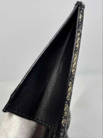 Christian Dior Saddle Trotter Oblique Long Wallet Canvas Leather D Charm W/Box