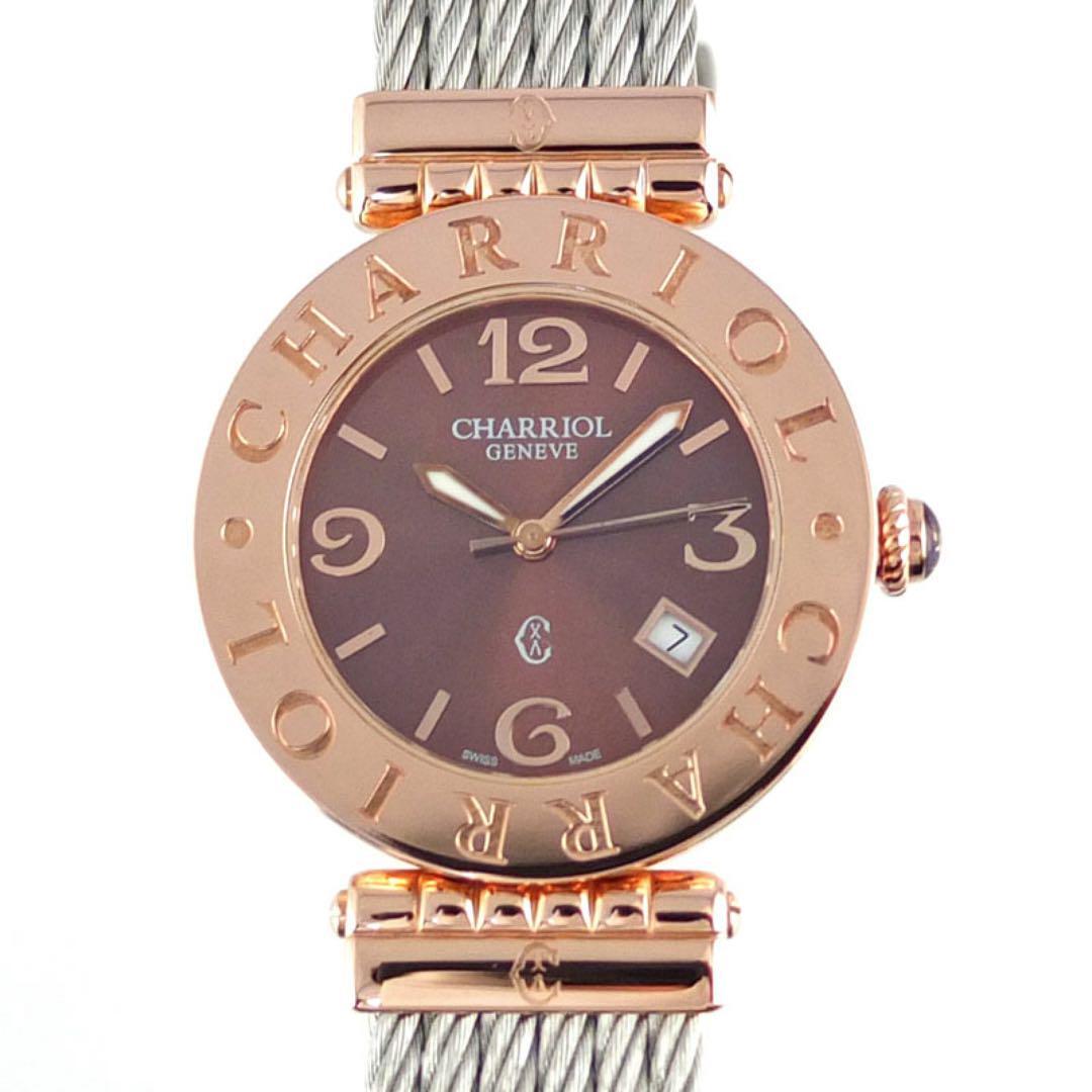 PHILIPPE CHARRIOL Alexander Bronze Dial Date Analog Watch Quartz Women Used