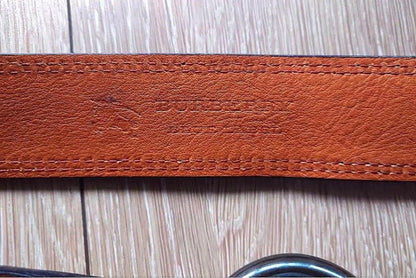 Burberry Brown Leather Belt Ring Buckle 106 cm 41.7" Unisex Used