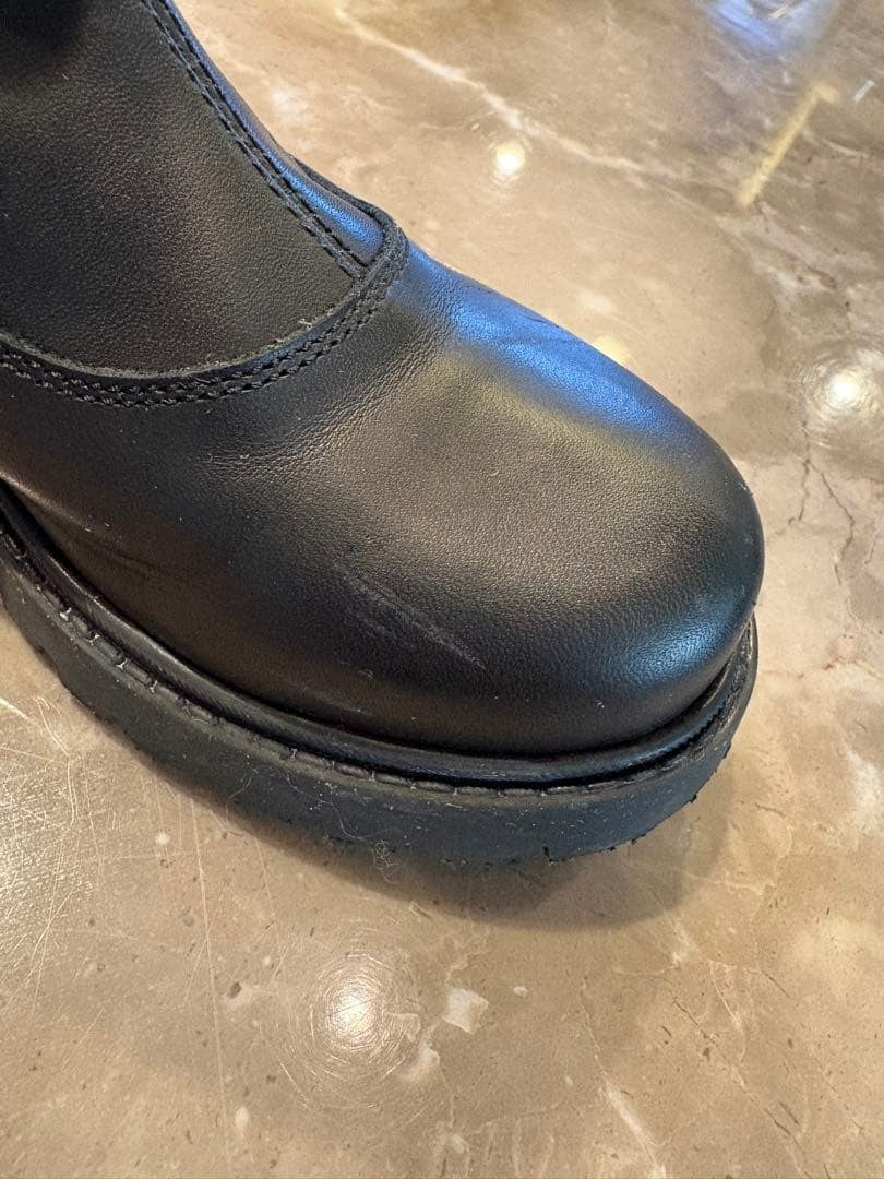 Authentic Fendi Kids Black Leather Monster Boots Size 31 US 3 Used