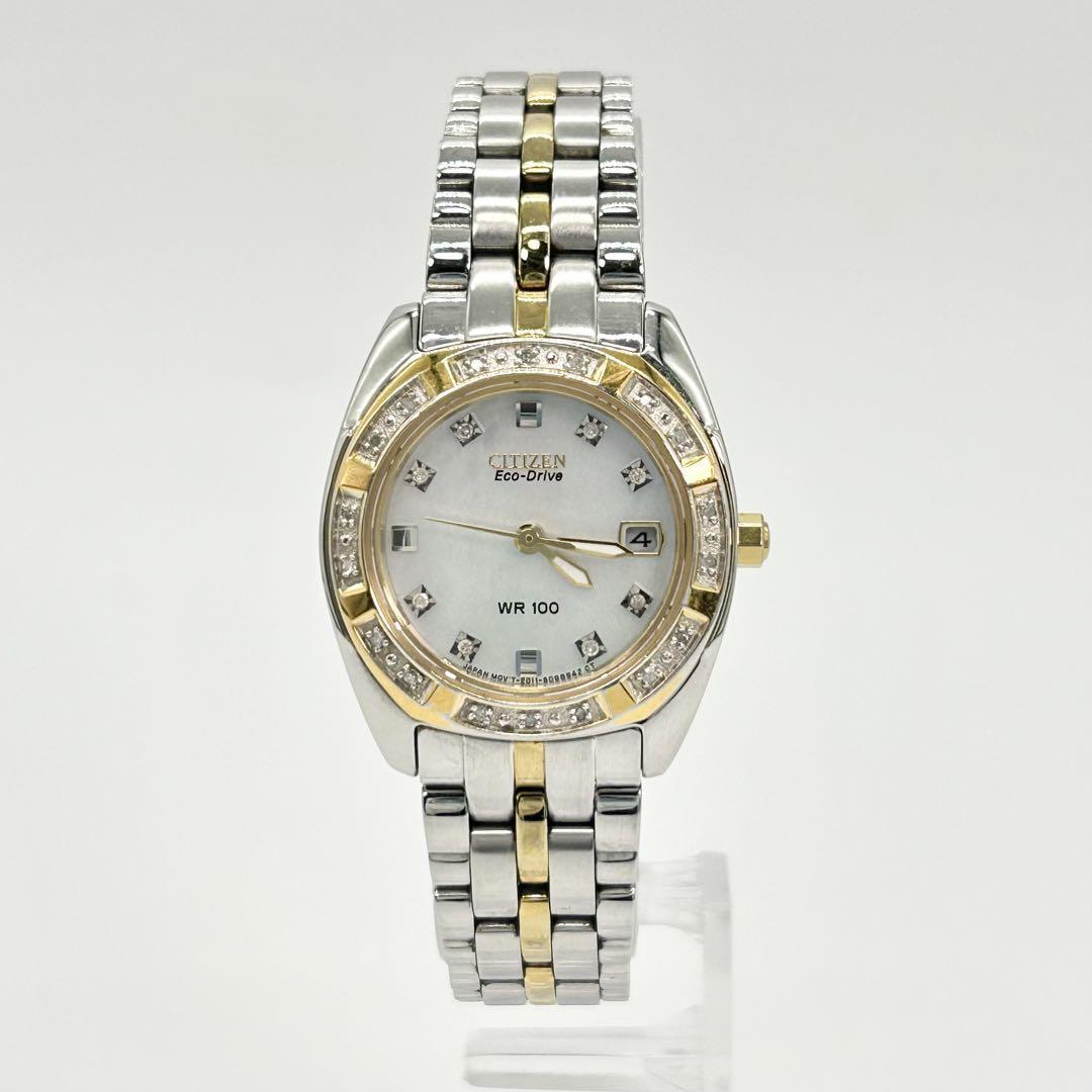 Citizen Eco-Drive E011-S066441 Analog Solar Watch Women Belt Length 15.5cm 6.1"