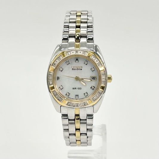 Citizen Eco-Drive E011-S066441 Analog Solar Watch Women Belt Length 15.5cm 6.1"