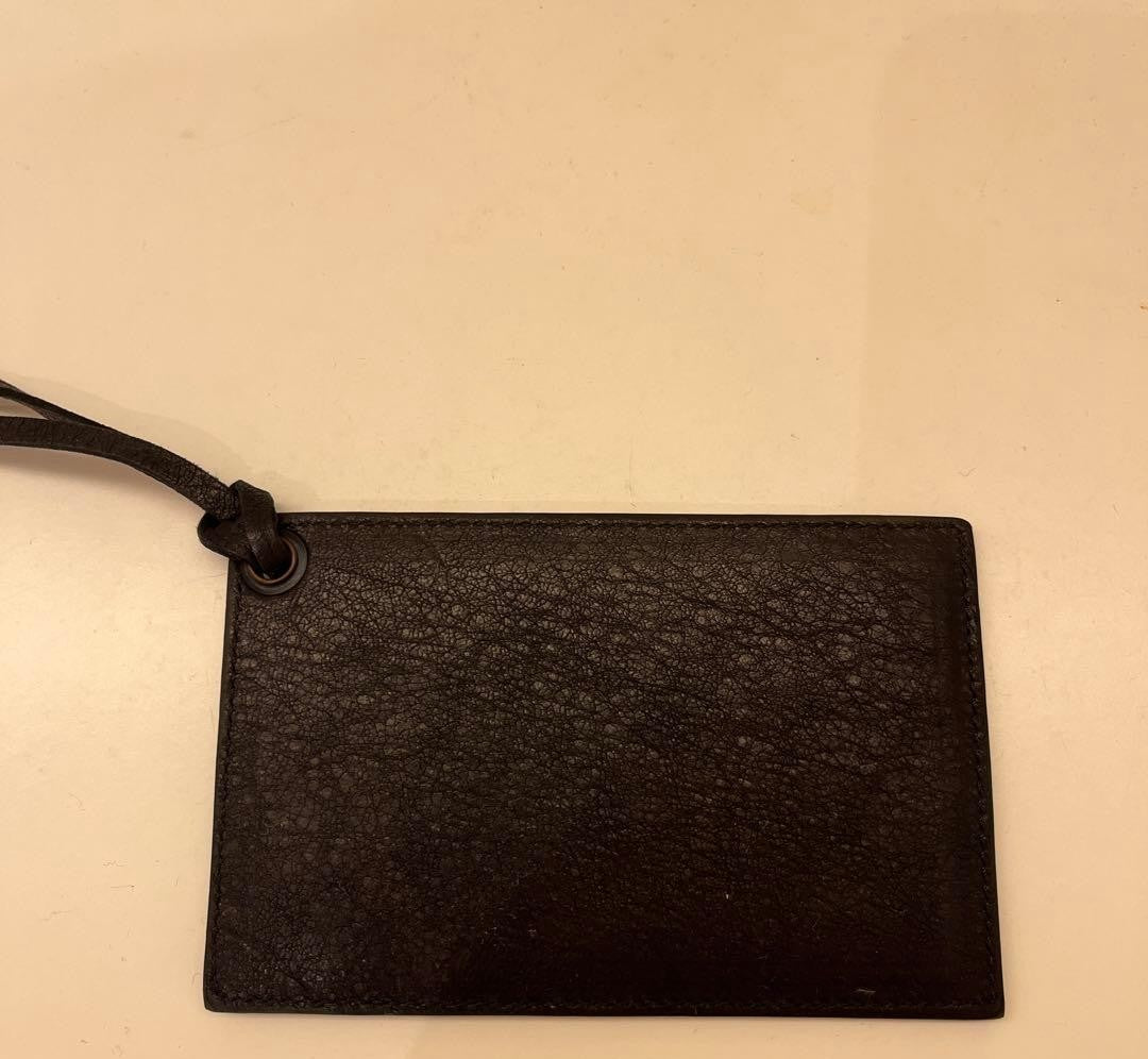 Balenciaga Mirror Leather Bag Charm Accessory Black Unused Strap Pouch