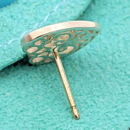 Tiffany & Co Enchant Heart Earring Single Silver 925 Filigree Stud Near Mint