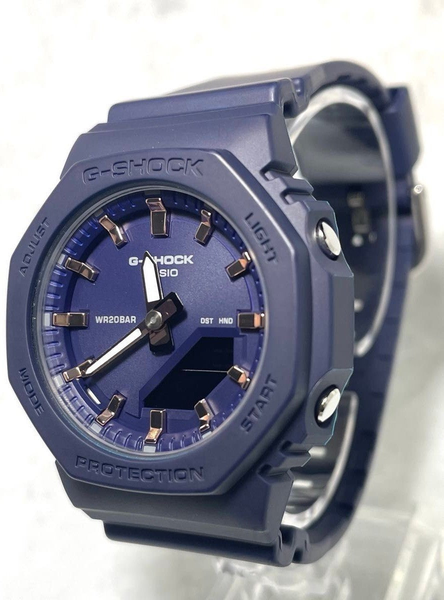 CASIO G-SHOCK GMA-P2100M-2AJF Carbon Core Navy Pink Gold Mens Watch Resin 46mm