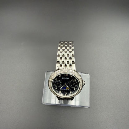 Bulova 96R210 Moon Phase Day Date Starry Sky Quartz Analog Watch Men