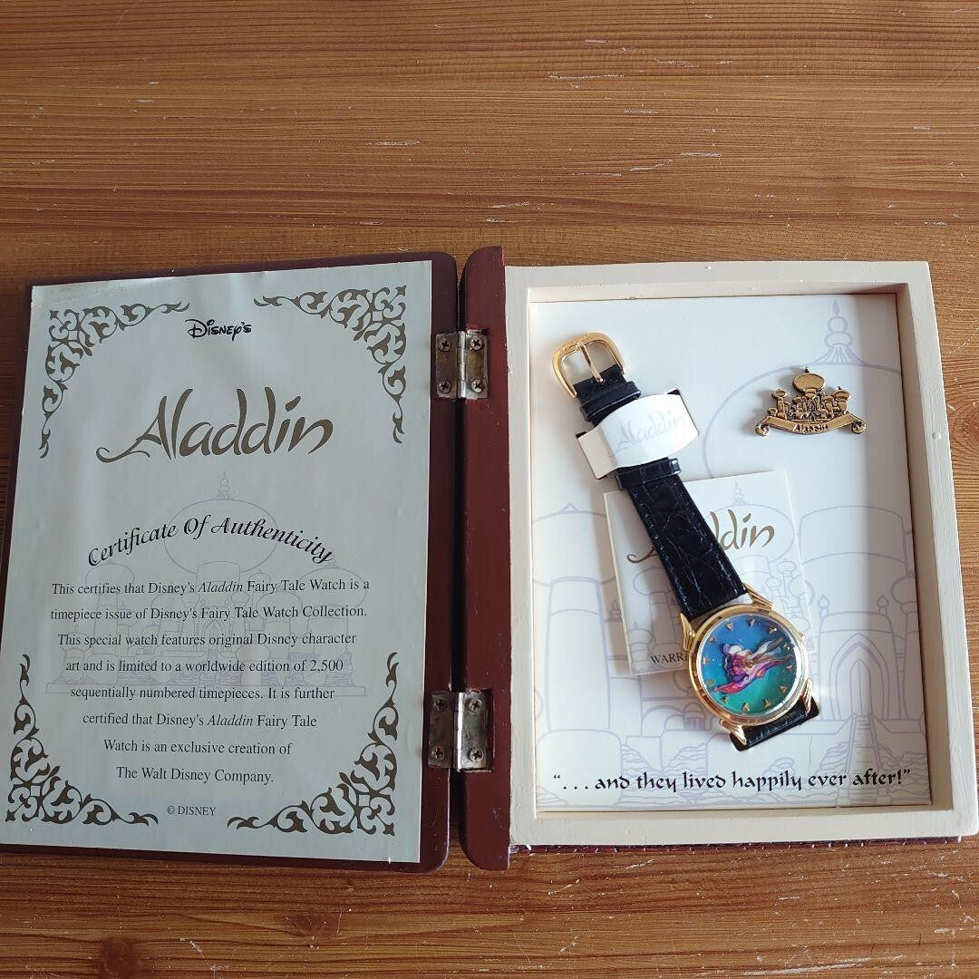 Rare Disney Aladdin Analog Watch Limited To 2500 Pieces 1997 from Japan