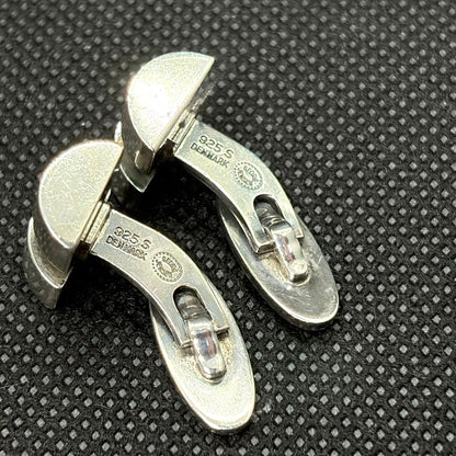 Georg Jensen Cufflinks Model 67 Sterling Silver 925 Men's Vintage Denmark Design