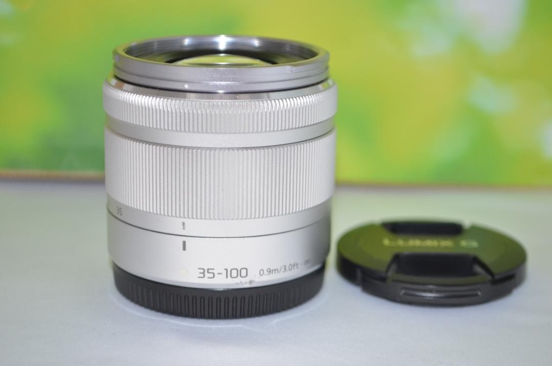 Excellent Panasonic LUMIX G VARIO 35-100mm F4.5-5.6 Silver Lens From Japan